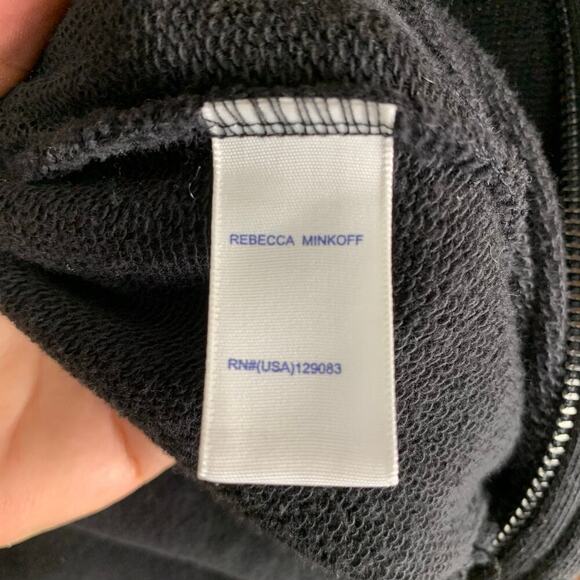 Rebecca Minkoff Janine Summer Black Jersey Knit Puff Sleeve Jumpsuit - Size S - Picture 7 of 7